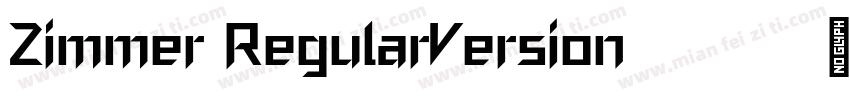 Zimmer RegularVersion 1001字体转换